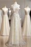 Champagne Sequins Halter 3D Flower Prom Dress