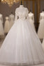 Champagne Tulle Lace Short Sleeve Quinceanera Dress