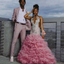 Beautiful Pink Beaded Mermaid Prom Dress Long Evening Dress