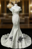 Charming Sexy Mermaid Wedding Dress Real Photo Satin With Appliques