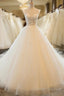 Charming Tulle Wedding Dress, Sexy Ball Gown Wedding Dress, Scoop Neckline Bridal Dress Prom Dress