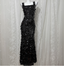 Classic Black Mermaid Square Neck Spaghetti Strap Sequin Long Prom Dress Evening Dress