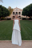 Classy A Line Strapless White Chiffon Long Evening Dress Prom Dress