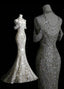 Classy Mermaid Off The Shoulder Silver Sequin Long Party Dress Prom Dress