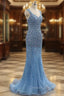 Crystal Beaded Prom Dress Elegant Mermaid Long Evening Dress