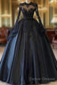 Custom Black African Wedding Gown, Satin Black Wedding Dress, African Evening Prom Dress