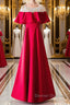 Custom Made Round Neck Red Long Prom Dress, Red Prom Gown, Formal Dress