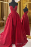 Custom Made Sweetheart Neck Backless Red Ball Gown, Red Prom Dress, Red Formal Dress