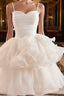 Cute Sweetheart Neck Organza White Prom Dress, White Homecoming Dress
