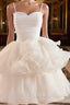 Cute Sweetheart Neck Organza White Prom Dress, White Homecoming Dress
