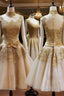 Cute Tulle Lace Applique Short Prom Dress, Homecoming Dress