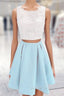 Cute Two Piece Homecoming Dress Swing Party Dress