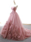 Dark Pink Sweetheart Gorgeous Formal Gown, Pink Tulle Party Dresses, Prom Dresses