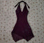 Dark Purple Halter Short Vintage Evening Dress Cocktail Dress