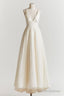 Deep V Neck Prom Dress,White Prom Dress,Fashion Prom Dress,Sexy Party Dress,Custom Made Evening Dress