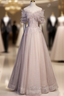 Elegance Pink Tulle Sequins Off the Shoulder Beading Prom Dress