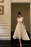 Elegant A Line Halter White Lace Prom Dresses Birthday Outfits Evening Gown