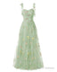 Elegant Embroidery Light Green Prom Dresses Sweetheart Spaghetti Straps A Line Party Dress Long Simple Formal Dress