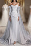 Elegant Mermaid Off The Shoulder White Wedding Dress With Train Bridal Gowns