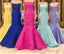 Elegant Mermaid Yellow Strapless Satin Long Prom Evening Dress Classy