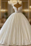 Elegant Modern V-neck Wedding Gowns With Glitter Off-the-shoulder