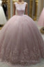 Elegant Quinceanera Dress Tulle Ball Gown Appliques