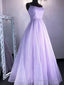 Elegant Spaghetti Straps A-Line Prom Dress,