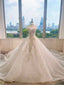 Elegant Sweetheart Strapless Sleeveless Wedding Dresses Ball Gown Beads With Lace-Up Back