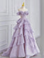 Fairy A Line Off The Shoulder Lilac Prom Dress Evening Dress