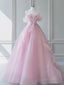 Fairy Ball Gown Off The Shoulder Tulle Prom Dresses Long Party Dress