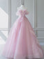 Fairy Ball Gown Off The Shoulder Tulle Prom Dresses Long Party Dress