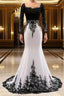Fashion Long Sleeve Lace Chiffon Trumpet / Mermaid Mother of the Bride Dress