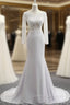 Fashion Mermaid Wedding Dress Long Sleeve High Quality Sexy Scoop Neck