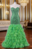 Feather Mermaid Prom Dress Long Formal Dress For Women Wedding Party
