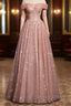 Cute tulle long A line prom Dress evening Dress