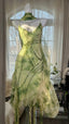 Fresh Rendering Green Beaded Chiffon Irregular Skirt Prom Dress