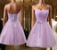 Youthful Lavender Homecoming Dress, Sweetheart Short Prom Party Dress, Ruched With Sash Bridesmaid Dress