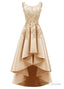 In Stock Pretty Tulle Amp Satin Scoop Neckline Hi Lo A Line Prom Dresses With Hot Fix Rhinestones Amp Lace Appliques