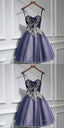 Cute tulle lace sweetheart neck short Prom Dresses