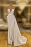 Glamorous Ivory Mermaid Long Prom Dress With Appliques