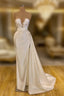 Glamorous Ivory Mermaid Long Prom Dress With Appliques