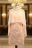 Glamorous Pink Mother Of The Bride Dress Sheath Chiffon Lace