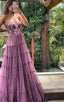 Gorgeous A Line Prom Dress,Lace Long Prom Dress Formal Beads Evening Dress