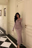 Gorgeous Mermaid Off The Shoulder Long Sleeves Date Night Dress White Prom Dresses Birthday Outfits