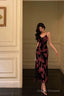 Gorgeous Mermaid Spaghetti Straps Pink Black Date Night Dress Prom Dresses Birthday Outfits