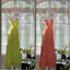 Gorgeous Butter Yellow Spaghetti Straps A-Line Tulle Beaded Long Prom Dress Backless Evening Gowns