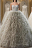 Gray Ball Gown Sweetheart Prom Dress