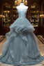 Green Long Prom Dress, Green Formal Graduation Dress With Lace