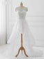 High Low Wedding Dresses A Line Bridal Gowns Beading Appliques