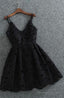 Homecoming Dresses Lace Short V Neck Aline